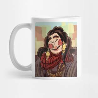 Portrait colorful lady Mug